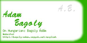adam bagoly business card